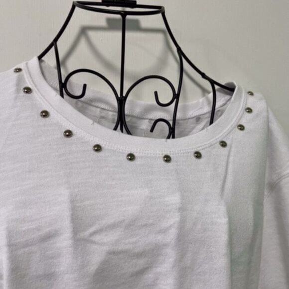 Current Elliott shirt white with metal studs size 8 - Picture 4 of 8